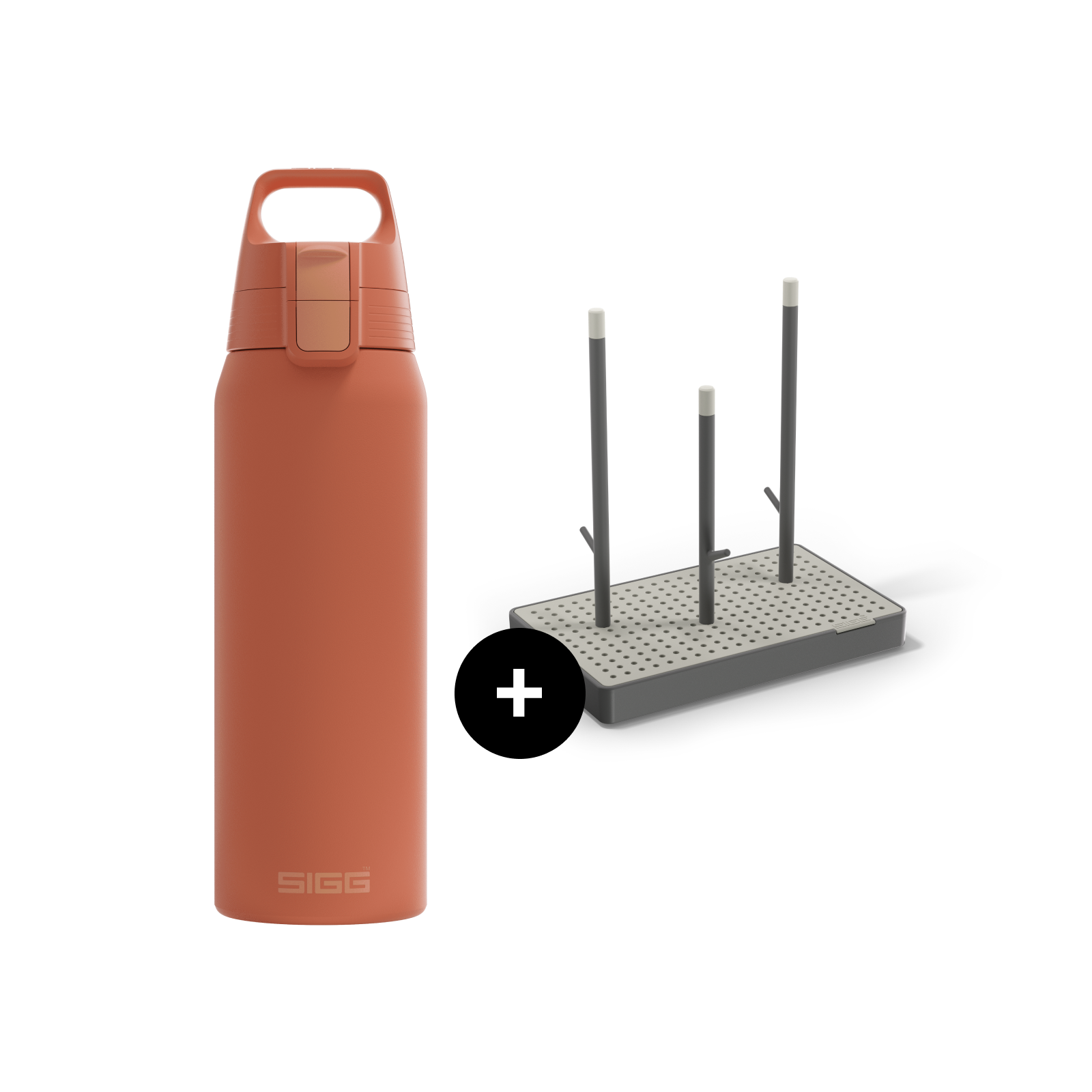 Shield Therm ONE Everyday Set – 1L Bottle + Drying Rack Eco Red